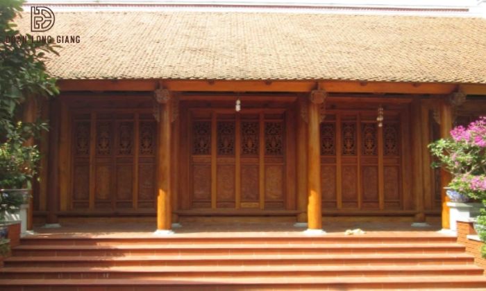 Nhà gỗ 3 gian truyền thống đẹp, hiện đại